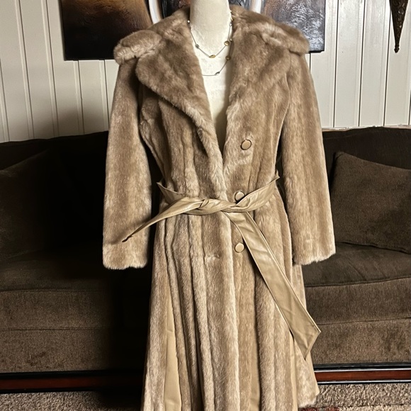 Jet Set California~Vintage Dress Fur Coat~Size 12 (New W/Tags) - Picture 4 of 16